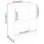 White pine wood shelf/space divider 60x30x71.5 cm by vidaXL, Bookcases and shelves - Ref: Foro24-808159, Price: 45,11 €, Disc...