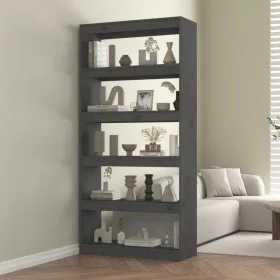 Gray pine wood shelving/space divider 80x30x167.4 cm by vidaXL, Bookcases and shelves - Ref: Foro24-808200, Price: 80,66 €, D...