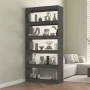 Gray pine wood shelving/space divider 80x30x167.4 cm by vidaXL, Bookcases and shelves - Ref: Foro24-808200, Price: 80,66 €, D...