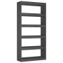 Gray pine wood shelving/space divider 80x30x167.4 cm by vidaXL, Bookcases and shelves - Ref: Foro24-808200, Price: 80,66 €, D...