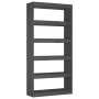 Gray pine wood shelving/space divider 80x30x167.4 cm by vidaXL, Bookcases and shelves - Ref: Foro24-808200, Price: 80,66 €, D...