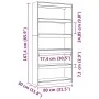 Gray pine wood shelving/space divider 80x30x167.4 cm by vidaXL, Bookcases and shelves - Ref: Foro24-808200, Price: 80,66 €, D...