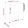 Estantería/divisor de espacios madera pino gris 60x30x71,5 cm de vidaXL, Librerías y estanterías - Ref: Foro24-808160, Precio...