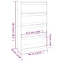 Shelf / space divider in gray pine wood 80x30x135.5 cm by vidaXL, Bookcases and shelves - Ref: Foro24-808195, Price: 61,53 €,...