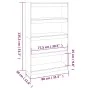Shelf / space divider in gray pine wood 80x30x135.5 cm by vidaXL, Bookcases and shelves - Ref: Foro24-808195, Price: 61,53 €,...