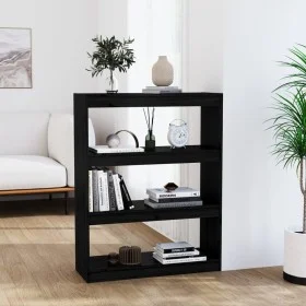 Black pine wood shelving/space divider 80x30x103.5 cm by vidaXL, Bookcases and shelves - Ref: Foro24-808192, Price: 73,23 €, ...