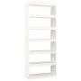 Estantería/divisor espacios madera pino blanco 80x30x199,5 cm de vidaXL, Librerías y estanterías - Ref: Foro24-808204, Precio...