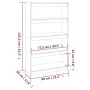 White pine wood shelf/space divider 80x30x135.5cm by vidaXL, Bookcases and shelves - Ref: Foro24-808194, Price: 87,17 €, Disc...