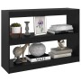 Regal/Raumteiler aus schwarzem Kiefernholz, 100 x 30 x 71,5 cm von vidaXL, Bücherregale und Regale - Ref: Foro24-808212, Prei...