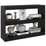 Regal/Raumteiler aus schwarzem Kiefernholz, 100 x 30 x 71,5 cm von vidaXL, Bücherregale und Regale - Ref: Foro24-808212, Prei...