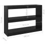 Regal/Raumteiler aus schwarzem Kiefernholz, 100 x 30 x 71,5 cm von vidaXL, Bücherregale und Regale - Ref: Foro24-808212, Prei...