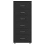 Mobiler Aktenschrank aus schwarzem Metall, 28 x 41 x 69 cm von vidaXL, Aktenschränke - Ref: Foro24-335918, Preis: 95,82 €, Ra...