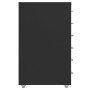 Black metal mobile filing cabinet 28x41x69 cm by vidaXL, Filing cabinets - Ref: Foro24-335918, Price: 79,91 €, Discount: %