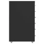 Mobiler Aktenschrank aus schwarzem Metall, 28 x 41 x 69 cm von vidaXL, Aktenschränke - Ref: Foro24-335918, Preis: 95,82 €, Ra...