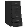 Mobiler Aktenschrank aus schwarzem Metall, 28 x 41 x 69 cm von vidaXL, Aktenschränke - Ref: Foro24-335918, Preis: 95,82 €, Ra...