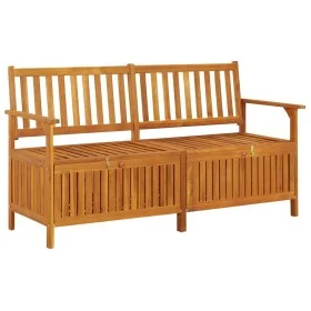 Solid acacia wood storage bench 148 cm by vidaXL, garden benches - Ref: Foro24-316743, Price: 204,48 €, Discount: %