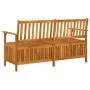 Banco de almacenaje madera maciza de acacia 148 cm de vidaXL, Bancos de jardín - Ref: Foro24-316743, Precio: 204,71 €, Descue...