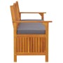 Storage bench with cushion solid acacia wood 170 cm by vidaXL, garden benches - Ref: Foro24-316741, Price: 334,23 €, Discount: %