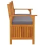 Storage bench with cushion solid acacia wood 170 cm by vidaXL, garden benches - Ref: Foro24-316741, Price: 320,19 €, Discount: %