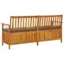 Storage bench with cushion solid acacia wood 170 cm by vidaXL, garden benches - Ref: Foro24-316741, Price: 320,19 €, Discount: %