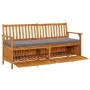 Storage bench with cushion solid acacia wood 170 cm by vidaXL, garden benches - Ref: Foro24-316741, Price: 320,19 €, Discount: %