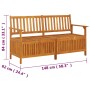 Aufbewahrungsbank aus massivem Akazienholz, 148 cm von vidaXL, Gartenbänke - Ref: Foro24-316743, Preis: 198,69 €, Rabatt: %