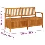 Banco de almacenaje madera maciza de acacia 148 cm de vidaXL, Bancos de jardín - Ref: Foro24-316743, Precio: 204,71 €, Descue...