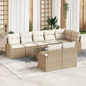 Conjunto de sofá de jardín 9 pcs 289 x 124 x 85 cm Poliratán