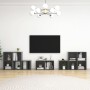 Muebles de salón 8 piezas madera de ingeniería gris brillo de vidaXL, Muebles TV - Ref: Foro24-3080068, Precio: 184,88 €, Des...