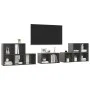 Wohnzimmermöbel 8 Stück glänzend grau Holzwerkstoff von vidaXL, TV-Möbel - Ref: Foro24-3080068, Preis: 182,65 €, Rabatt: %