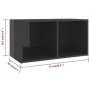 Wohnzimmermöbel 8 Stück glänzend grau Holzwerkstoff von vidaXL, TV-Möbel - Ref: Foro24-3080068, Preis: 182,65 €, Rabatt: %