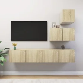 Juego de muebles de salón 4 piezas roble Sonoma de vidaXL, Muebles TV - Ref: Foro24-3079050, Precio: 135,56 €, Descuento: %