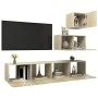 Juego de muebles de salón 4 piezas roble Sonoma de vidaXL, Muebles TV - Ref: Foro24-3079050, Precio: 135,44 €, Descuento: %