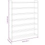 Mueble zapatero de madera contrachapada gris 90x24x117 cm by vidaXL, Shoe racks and shoe organizers - Ref: Foro24-327356, Pri...