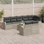 Conjunto de sofá de jardín 9 pcs 289 x 124 x 85 cm Poliratán