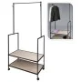 H&S Collection Clothes rack with 2 metal hooks by H&S Collection, Dresser Organizers and Bar Hangers - Ref: Foro24-439769, Pr...