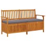 Aufbewahrungsbank mit Kissen Akazienholz massiv 148 cm von vidaXL, Gartenbänke - Ref: Foro24-316740, Preis: 285,05 €, Rabatt: %