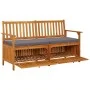 Banco de almacenaje con cojín madera maciza de acacia 148 cm de vidaXL, Bancos de jardín - Ref: Foro24-316740, Precio: 274,38...