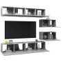 TV-Wohnzimmermöbel-Set, 6-teilig, Betongrau, Holzwerkstoff von vidaXL, TV-Möbel - Ref: Foro24-3079146, Preis: 208,05 €, Rabat...