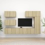 TV-Lounge-Möbel-Set 6-teilig Sonoma Eiche Ingenieurholz von vidaXL, TV-Möbel - Ref: Foro24-3079030, Preis: 230,65 €, Rabatt: %