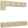 TV wall cabinets 5 pieces Sonoma oak chipboard by vidaXL, TV Furniture - Ref: Foro24-3079009, Price: 197,97 €, Discount: %