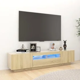 TV-Schrank mit LED-Leuchten, Farbe Sonoma-Eiche, 180 x 35 x 40 cm von vidaXL, TV-Möbel - Ref: Foro24-3081900, Preis: 111,03 €...