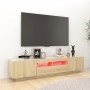 TV-Schrank mit LED-Leuchten, Farbe Sonoma-Eiche, 180 x 35 x 40 cm von vidaXL, TV-Möbel - Ref: Foro24-3081900, Preis: 114,47 €...