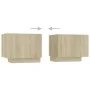 TV-Schrank mit LED-Leuchten, Farbe Sonoma-Eiche, 180 x 35 x 40 cm von vidaXL, TV-Möbel - Ref: Foro24-3081900, Preis: 111,03 €...