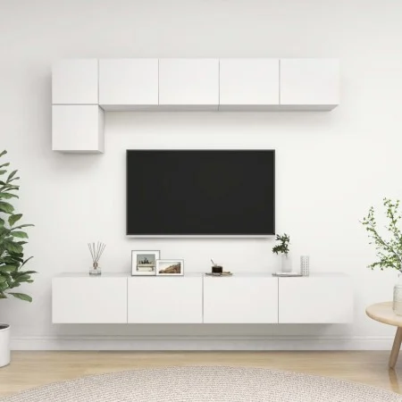 Living room TV furniture set, 5 pieces, engineered wood, white by vidaXL, TV Furniture - Ref: Foro24-3078694, Price: 240,16 €...