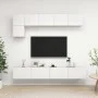 Living room TV furniture set, 5 pieces, engineered wood, white by vidaXL, TV Furniture - Ref: Foro24-3078694, Price: 240,16 €...