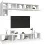 Living room TV furniture set, 5 pieces, engineered wood, white by vidaXL, TV Furniture - Ref: Foro24-3078694, Price: 240,16 €...
