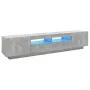 Mueble para TV con luces LED gris hormigón 200x35x40 cm de vidaXL, Muebles TV - Ref: Foro24-3081910, Precio: 133,12 €, Descue...