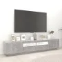 Mueble para TV con luces LED gris hormigón 200x35x40 cm de vidaXL, Muebles TV - Ref: Foro24-3081910, Precio: 133,12 €, Descue...