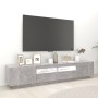 TV-Schrank mit LED-Leuchten betongrau 200x35x40 cm von vidaXL, TV-Möbel - Ref: Foro24-3081910, Preis: 132,95 €, Rabatt: %